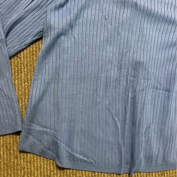 Soft Surroundings Blue V-Neck Sweater - Picture 5 of 7